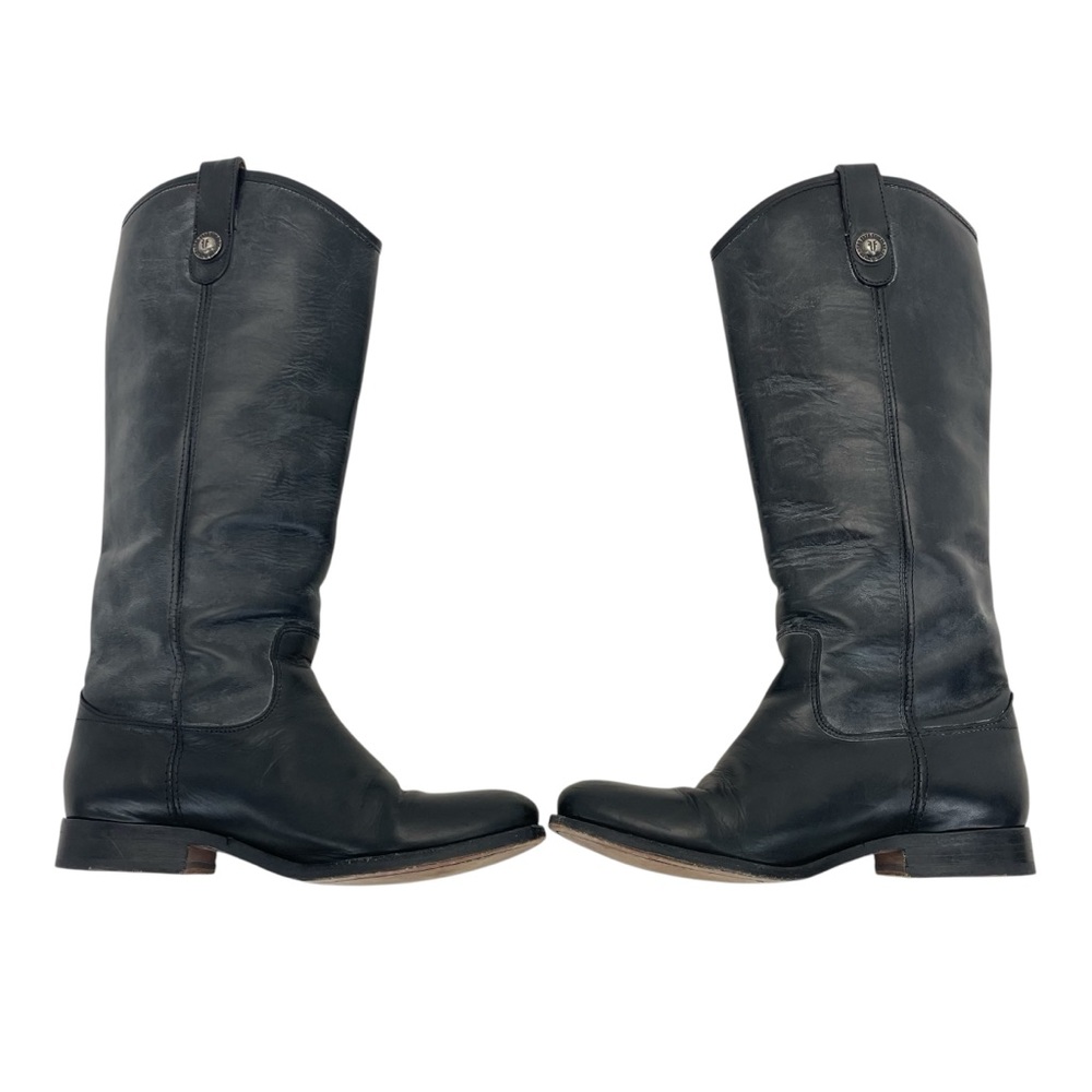 Frye Melissa Button Riding Boots 7 1/2 Black - Picture 15 of 16